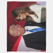 DONALD EN MELANIA TRUMP FLEECE DEKEN (Voorkant)