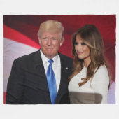 DONALD EN MELANIA TRUMP FLEECE DEKEN (Voorkant (Horizontaal))