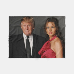 DONALD EN MELANIA TRUMP FLEECE DEKEN