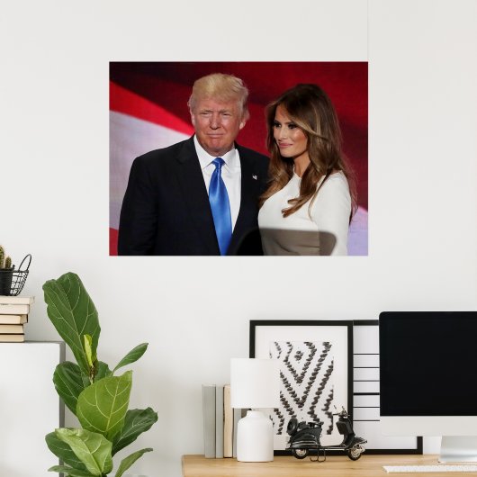 DONALD EN MELANIA TRUMP POSTER (Thuiskantoor)