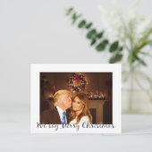 Donald en Melania: We zeggen vrolijk kerstfeest! Briefkaart (Staand voorkant)