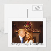 Donald en Melania: We zeggen vrolijk kerstfeest! Briefkaart (Voorkant / Achterkant)