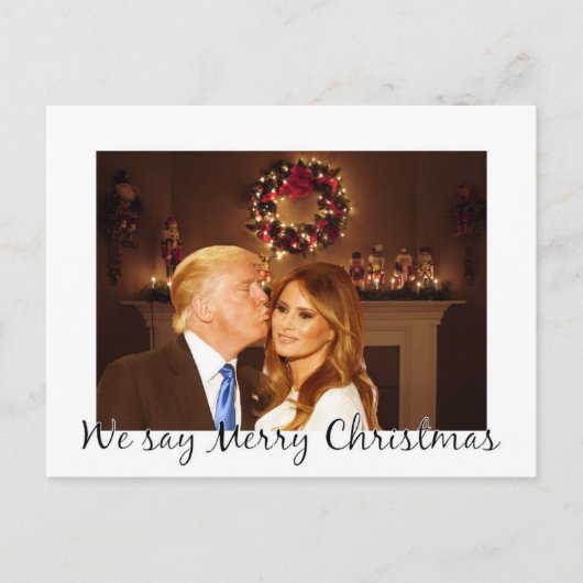 Donald en Melania: We zeggen vrolijk kerstfeest! Briefkaart (Voorkant)