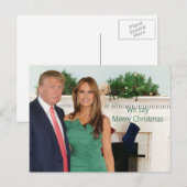 Donald en Melania: We zeggen vrolijk kerstfeest! Briefkaart (Voorkant / Achterkant)