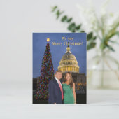 Donald en Melania: We zeggen vrolijk kerstfeest! Briefkaart (Staand voorkant)