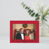 Donald en Melania: We zeggen vrolijk kerstfeest! Briefkaart (Staand voorkant)