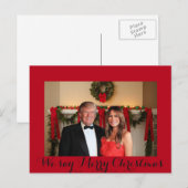 Donald en Melania: We zeggen vrolijk kerstfeest! Briefkaart (Voorkant / Achterkant)