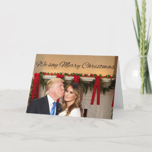 Donald en Melania: We zeggen vrolijk kerstfeest! Feestdagen Kaart