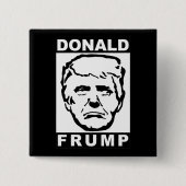 donald frump vierkante button 5,1 cm (Voorkant)