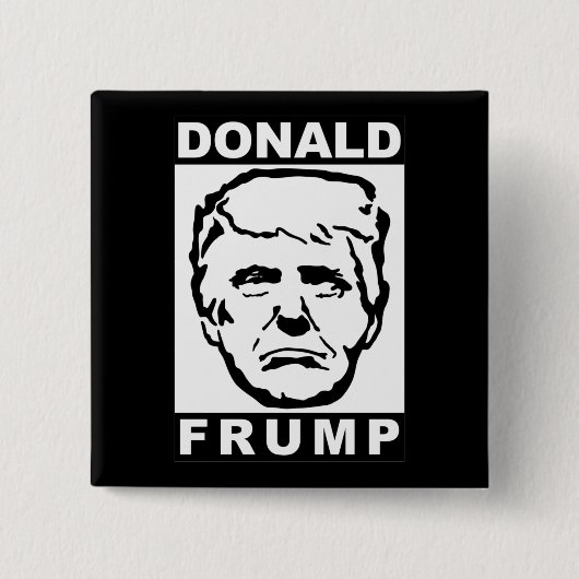 donald frump vierkante button 5,1 cm (Voorkant)