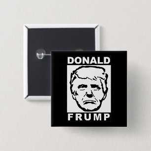 donald frump vierkante button 5,1 cm