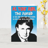 Donald Geboorteakte Funny Birthday Kaart (Gele Bloem)
