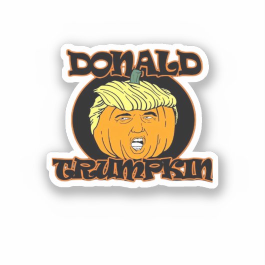 Donald Halloween Kostuum Trumpkin Sticker (Voorkant)