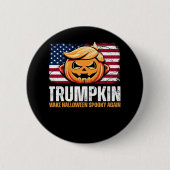 Donald Halloween - Trumpkin maakt Halloween spooka Ronde Button 5,7 Cm (Voorkant)