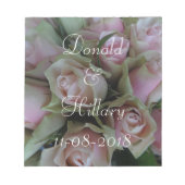 Donald & Hillary trouwdatum bruids dank u Notitieblok (Voorkant)