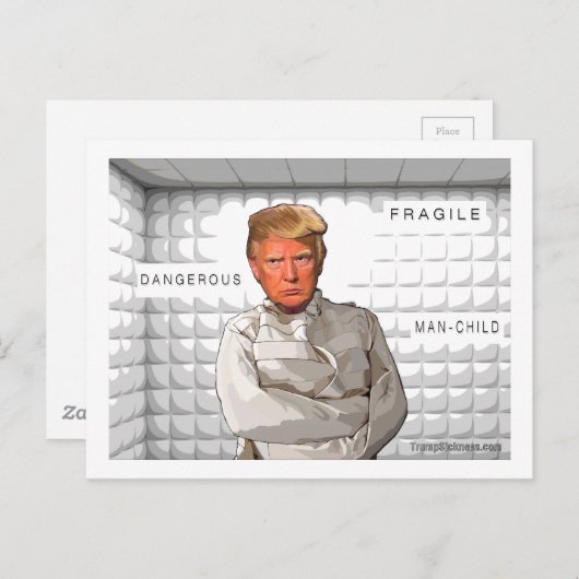 Donald in een keurslijf tegen Trump Briefkaart (Voorkant / Achterkant)