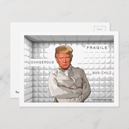 Donald in een keurslijf tegen Trump Briefkaart (Voorkant / Achterkant)