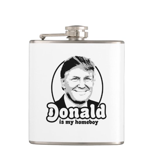 Donald is mijn huisjongen 2016 heupfles (Voorkant)