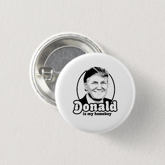 Donald is mijn huisjongen 2016 ronde button 3,2 cm (Voorkant /achterkant)