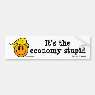 Donald J Happy "Het is de economie stom" Bumpersticker