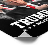 Donald J Trump 2024 Nooit Overgave 1 Poster (Hoek)