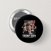 Donald J Trump 2024 Nooit Overgave 1 Ronde Button 5,7 Cm (Voorkant /achterkant)
