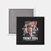 Donald J Trump 2024 Nooit Overgave Magneet (Voorkant / Achterkant)