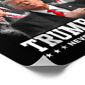 Donald J Trump 2024 Nooit Overgave Poster (Hoek)