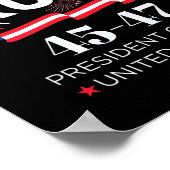 Donald J. Trump 45 47 President Inauguratie Dag 2 Poster (Hoek)