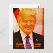 Donald J. Trump, 45e President van de Verenigde St Briefkaart (Voorkant / Achterkant)