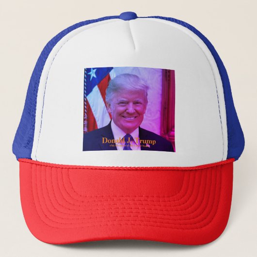 Donald J. Trump, 45e President van de Verenigde St Trucker Pet (Voorkant)