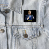 Donald J. Trump 45e President Vierkante Button 5,1 Cm (In situ)