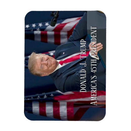 Donald J. Trump 45th President Keepomwille Magneet (Verticaal)