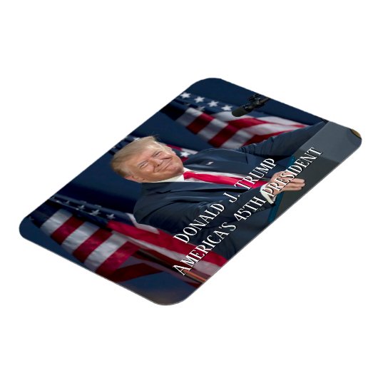 Donald J. Trump 45th President Keepomwille Magneet (Linkerzijde)