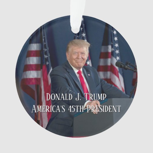 Donald J. Trump 45th President Keepomwille Ornament (voorkant)