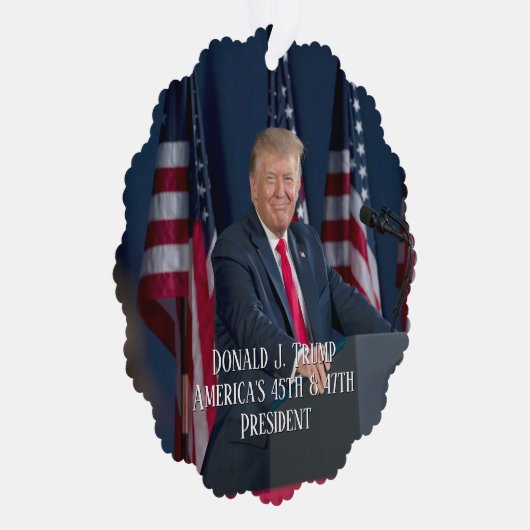 Donald J. Trump 45th President Keepomwille Ornament Kaart (Rechts)