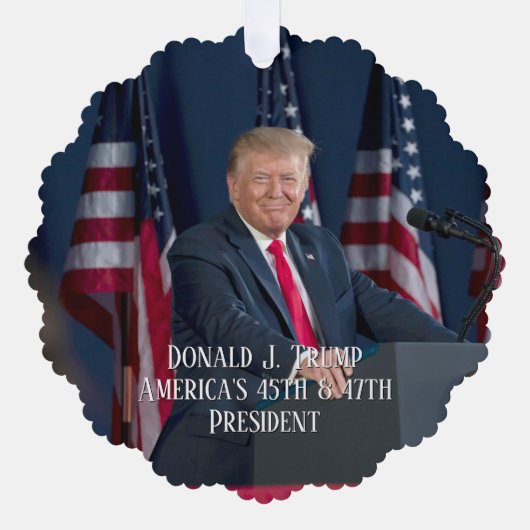 Donald J. Trump 45th President Keepomwille Ornament Kaart (Voorkant)