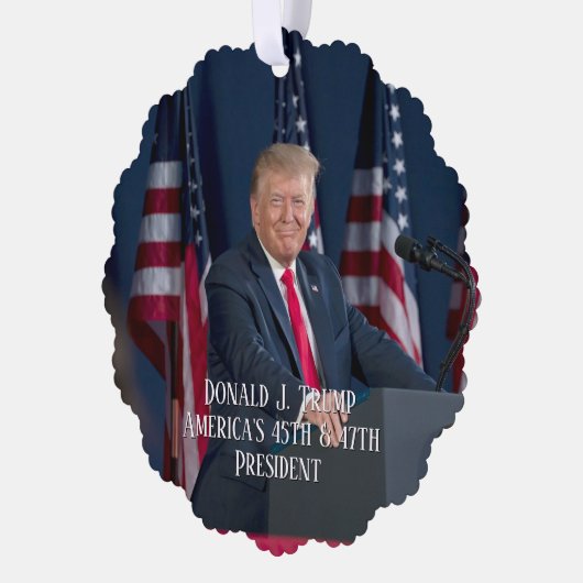 Donald J. Trump 45th President Keepomwille Ornament Kaart (Links)