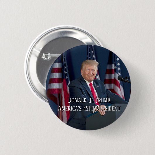 Donald J. Trump 45th President Keepomwille Ronde Button 5,7 Cm (Voorkant /achterkant)