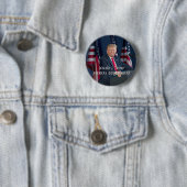 Donald J. Trump 45th President Keepomwille Ronde Button 5,7 Cm (In situ)