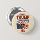 Donald J. Trump for President 2020 Ronde Button 5,7 Cm (Voorkant /achterkant)