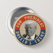 Donald J. Trump for President Ronde Button 7,6 Cm (Voorkant /achterkant)