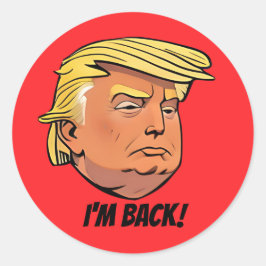 Donald J Trump Ik ben terug Sticker