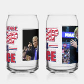 Donald J Trump JD Vance 2024 Blikvorm Glas (Rechts)