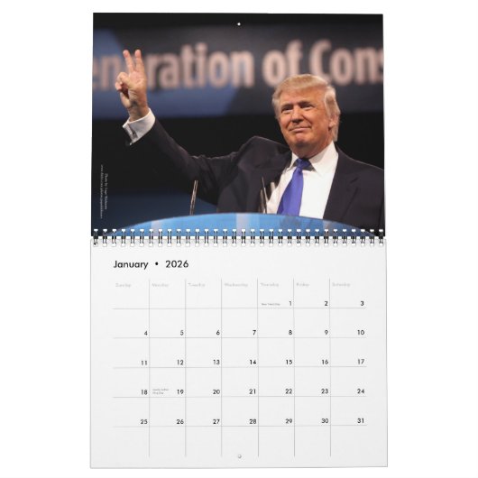 Donald J. Trump Klassieke Campagne Fotokalender Kalender (Jan 2026)