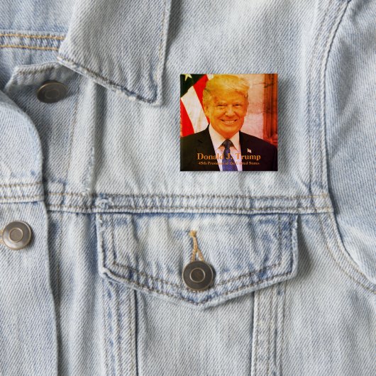 Donald J. Trump maakt Amerika weer geweldig Vierkante Button 5,1 Cm (In situ)
