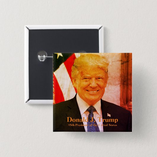 Donald J. Trump maakt Amerika weer geweldig Vierkante Button 5,1 Cm (Voorkant /achterkant)