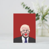 Donald J. Trump met rode maag - DIY Briefkaart (Staand voorkant)
