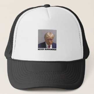 Donald J Trump Mok Shot - Never Surrender Long Sle Trucker Pet