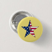 Donald J. Trump~ President~ US Flag~ Star ~ MAGA ~ Ronde Button 3,2 Cm (Voorkant /achterkant)